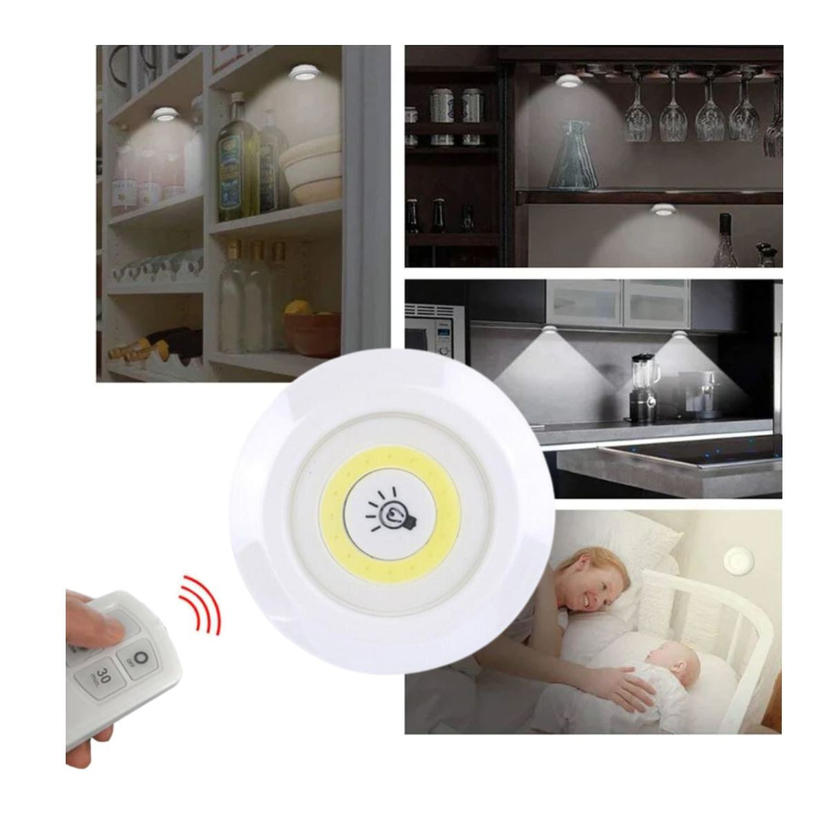 Miniatura 6 de Lampara led Inalámbrica X 3 mas Control